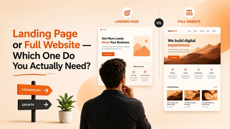 Landing Page or Full Website — Which One Do You Actually Need?