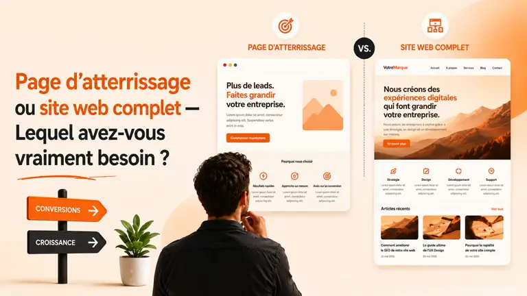 Landing Page ou Site Complet — Lequel Vous Faut-il Vraiment ?
