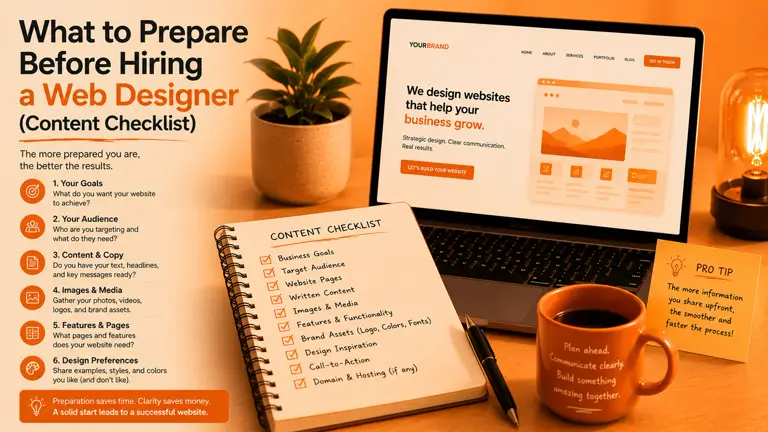 What to Prepare Before Hiring a Web Designer (Content Checklist)