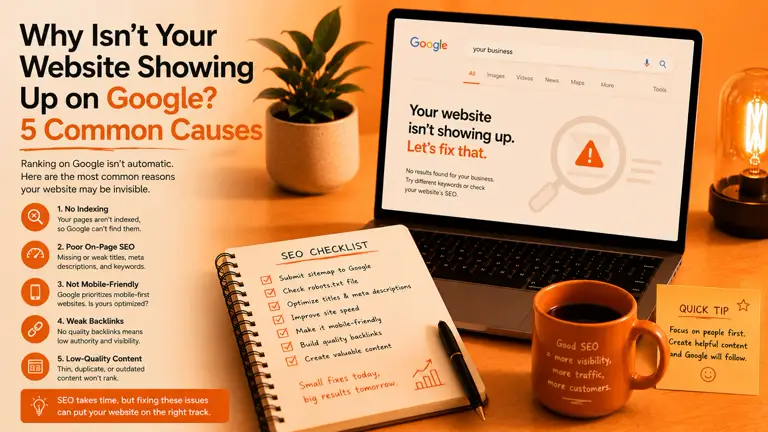 Why Isn't Your Website Showing Up on Google? 5 Common Causes
