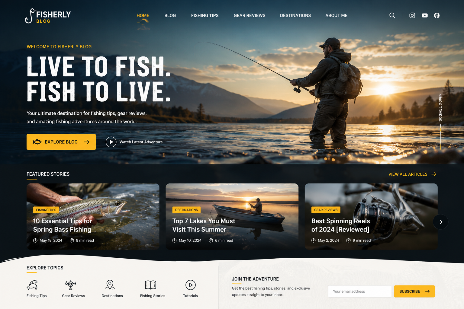 Fisherly product landing page concept screenshot