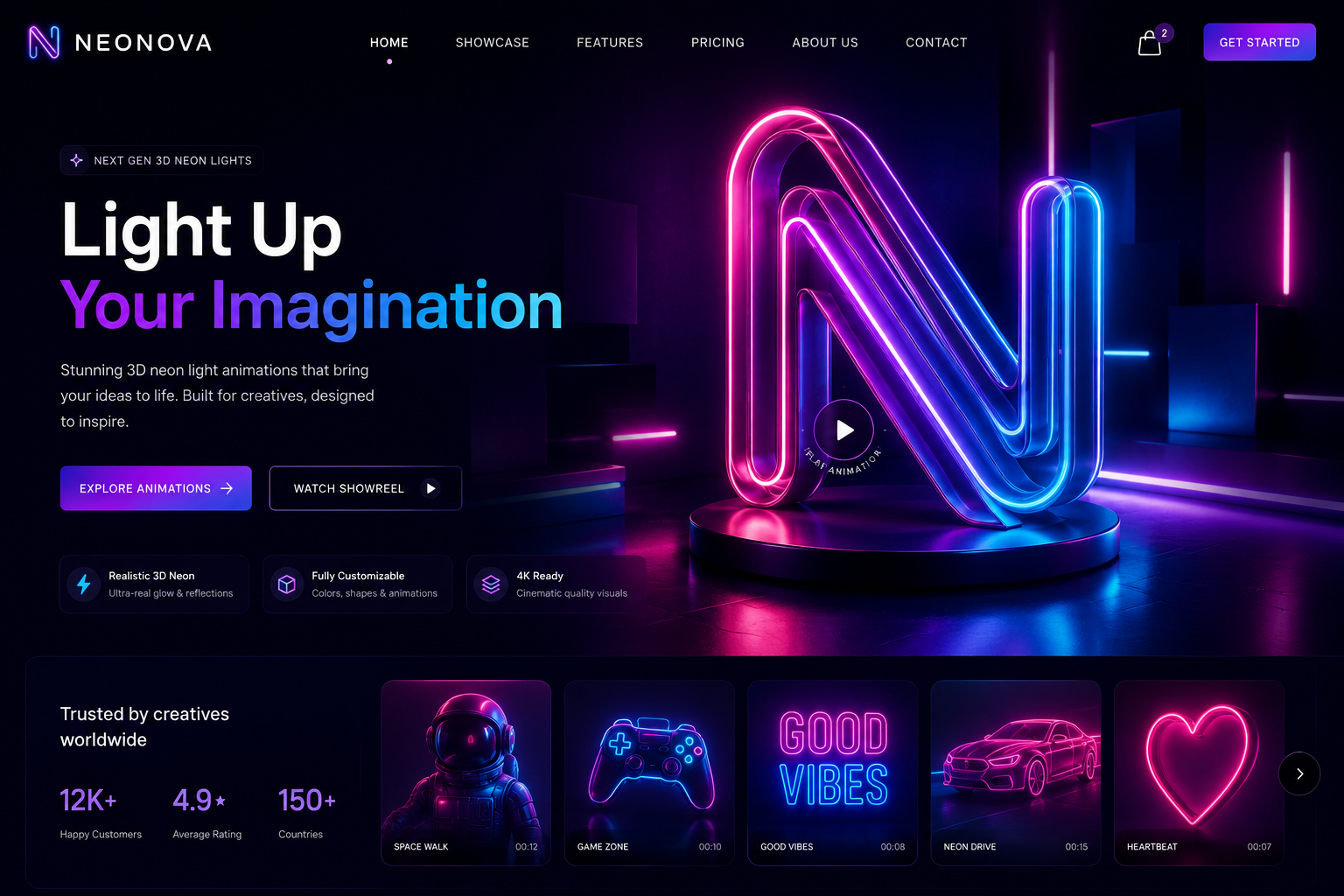 Modern SaaS website concept screenshot