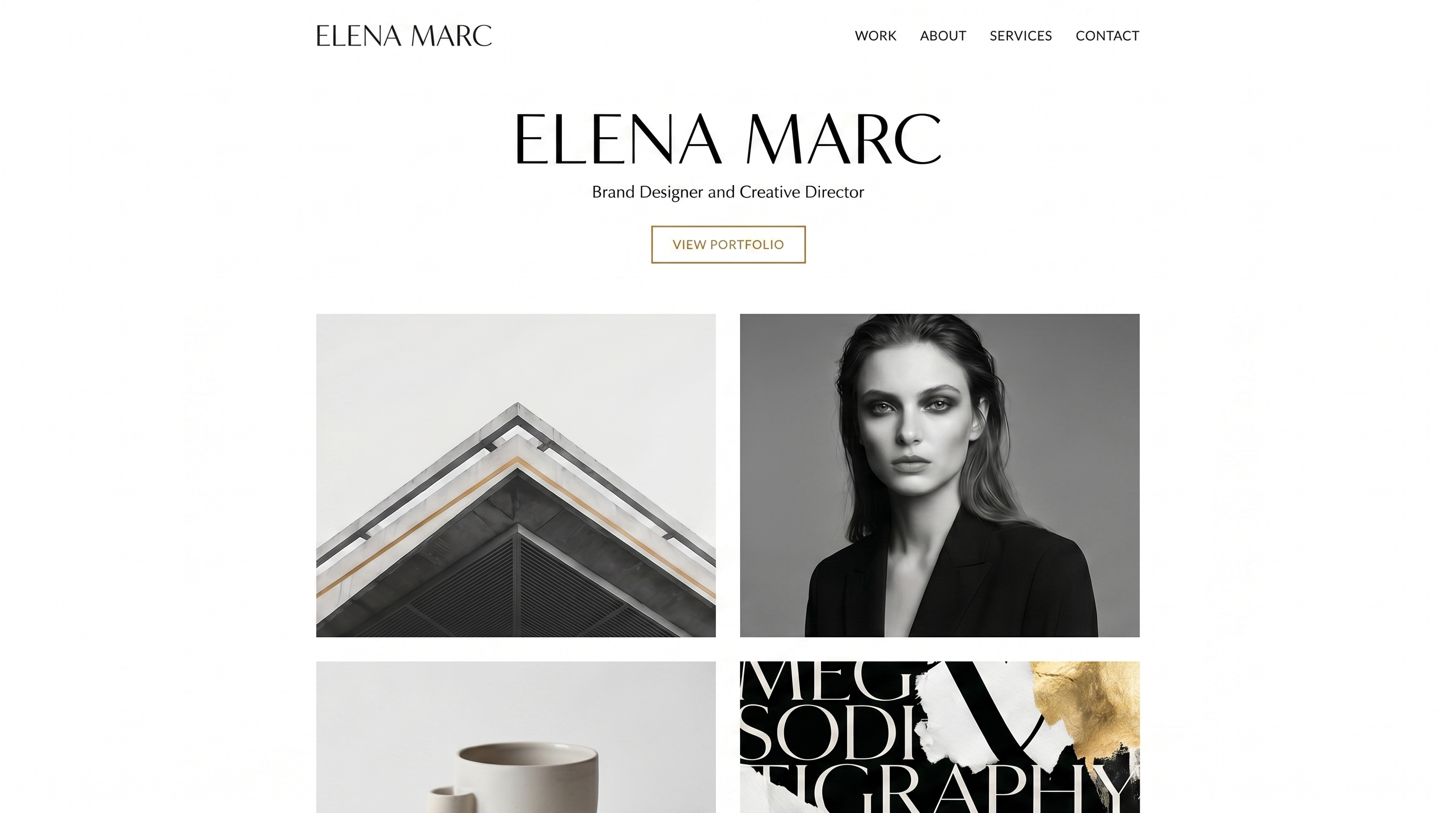 Elena Marc portfolio website concept screenshot